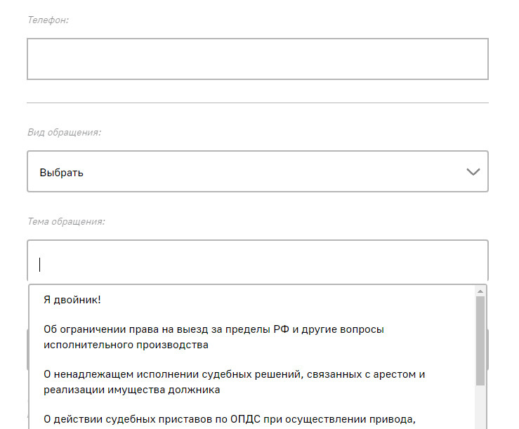 Новая функция на сайте приставов Новая функция на сайте приставов