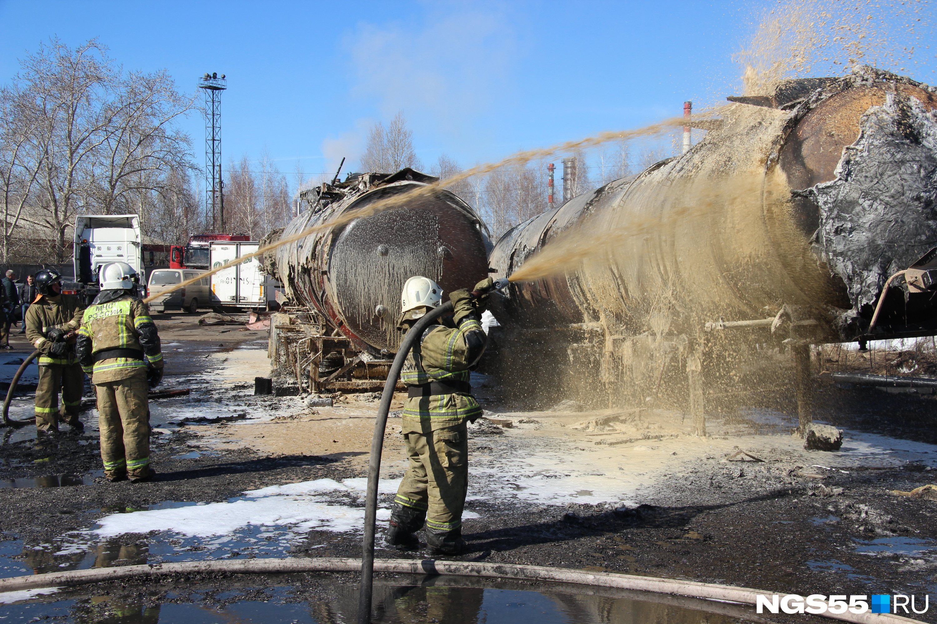 Пожар нефтяники