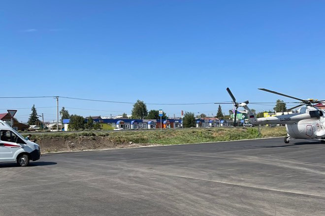 За травмированным ребенком прилетал вертолет из Самары За травмированным ребенком прилетал вертолет из Самары