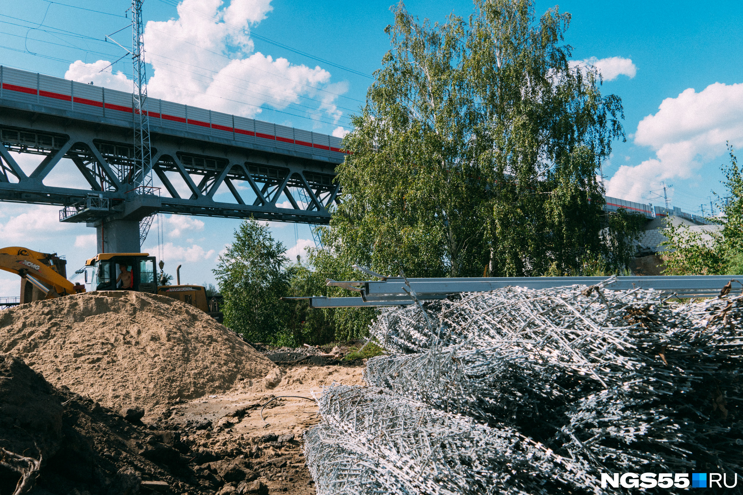 Мост через Омь в Омске новый Раздольная