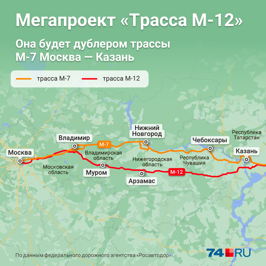 Трасса м12 карта