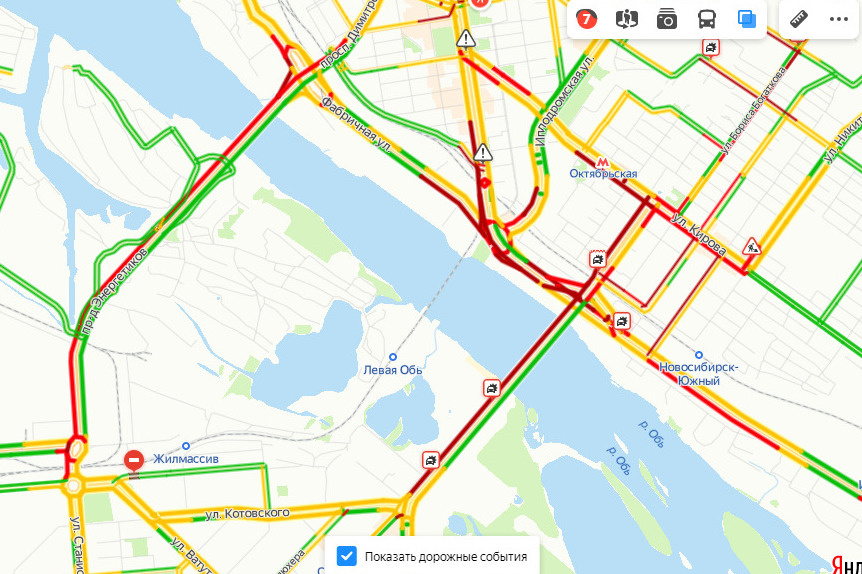 Схема движения по новому мосту в новосибирске