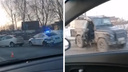 В Ярославле машина ДПС, приехавшая оформлять аварию, сама угодила в ДТП