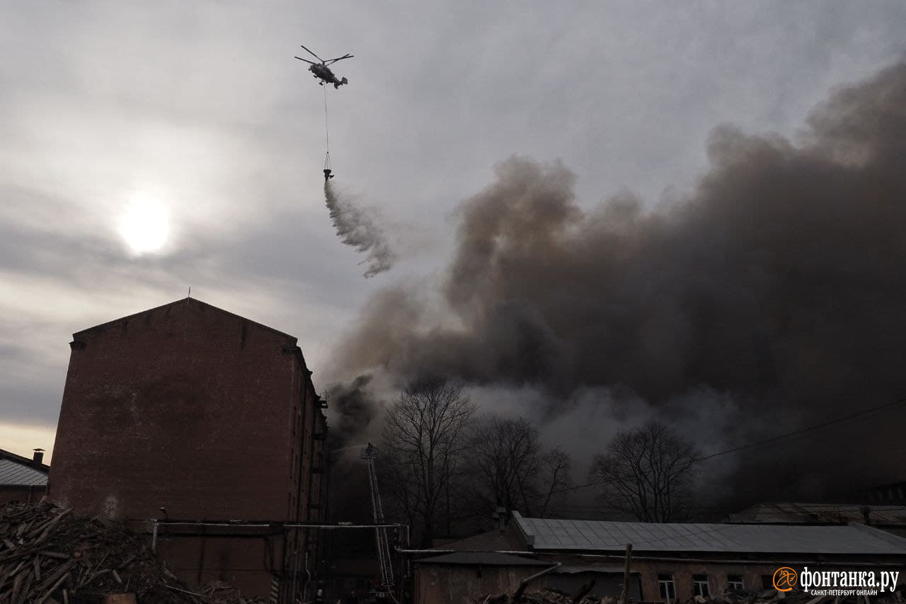 Пожар в здании «Невской мануфактуры» 12 апреля&nbsp;
