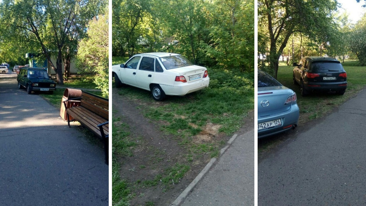 Парковщиков на газонах стали выслеживать видеокомплексом и штрафовать на 2 тысячи рублей