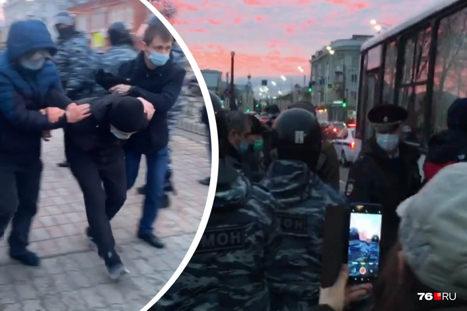 В Ярославле силовики пресекают выход людей на улицы В Ярославле силовики пресекают выход людей на улицы