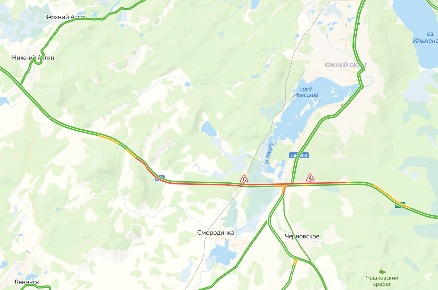 Карта м5 трасса челябинск уфа