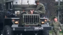 Во время праздничного шествия в Кемерово загорелся военный автомобиль