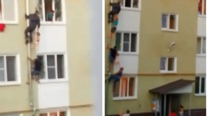 В Костроме трое мужчин взобрались по водосточной трубе на третий этаж, чтобы спасти детей из пожара