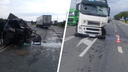 УАЗ влетел под фуру на трассе под Новосибирском — водитель погиб