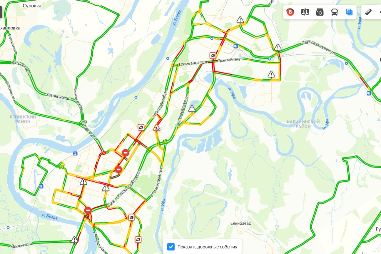 Пробки сейчас показать карту