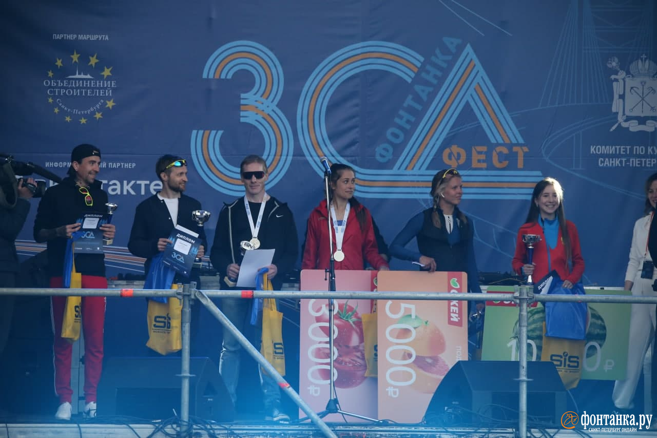 Победители на дистанции 21,1 км (полумарафон)<br /><br />автор фото Андрей Бессонов / «Фонтанка.ру»