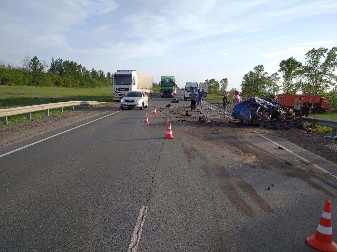 Авария на м5 в Самарской области Сергиевский район