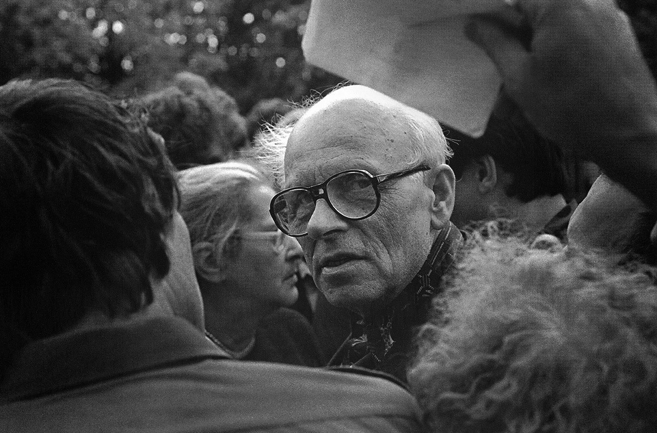 Андрей Сахаров на демонстрации. <nobr class="_">1970-е годы</nobr>