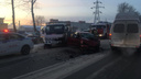 На Шефской произошло ДТП с тремя машинами, есть пострадавшие