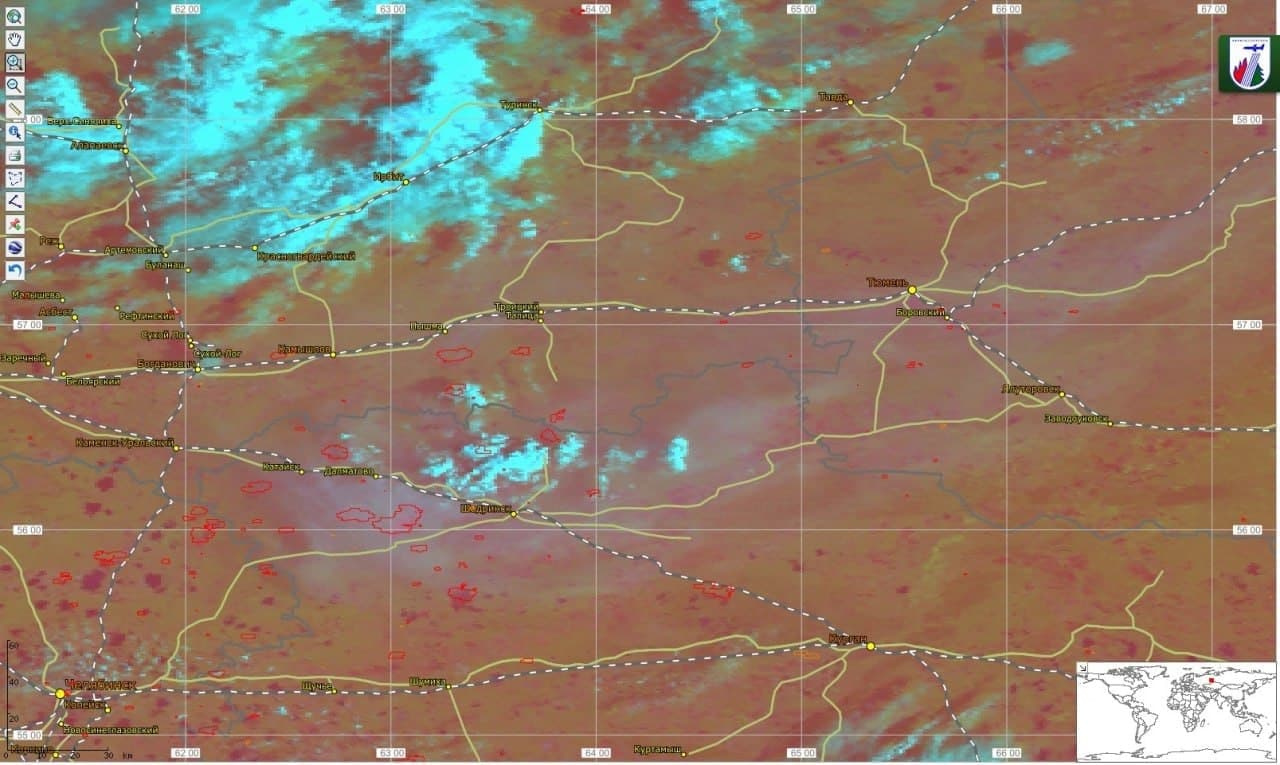 Карта пожаров тюмень 2021