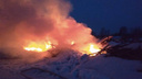 Под Красноярском загорелась свалка отходов лесопиления