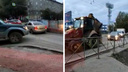 Коммунальщики перекрыли часть дороги на Ватутина в сторону площади Труда — приходится разъезжаться на одной полосе