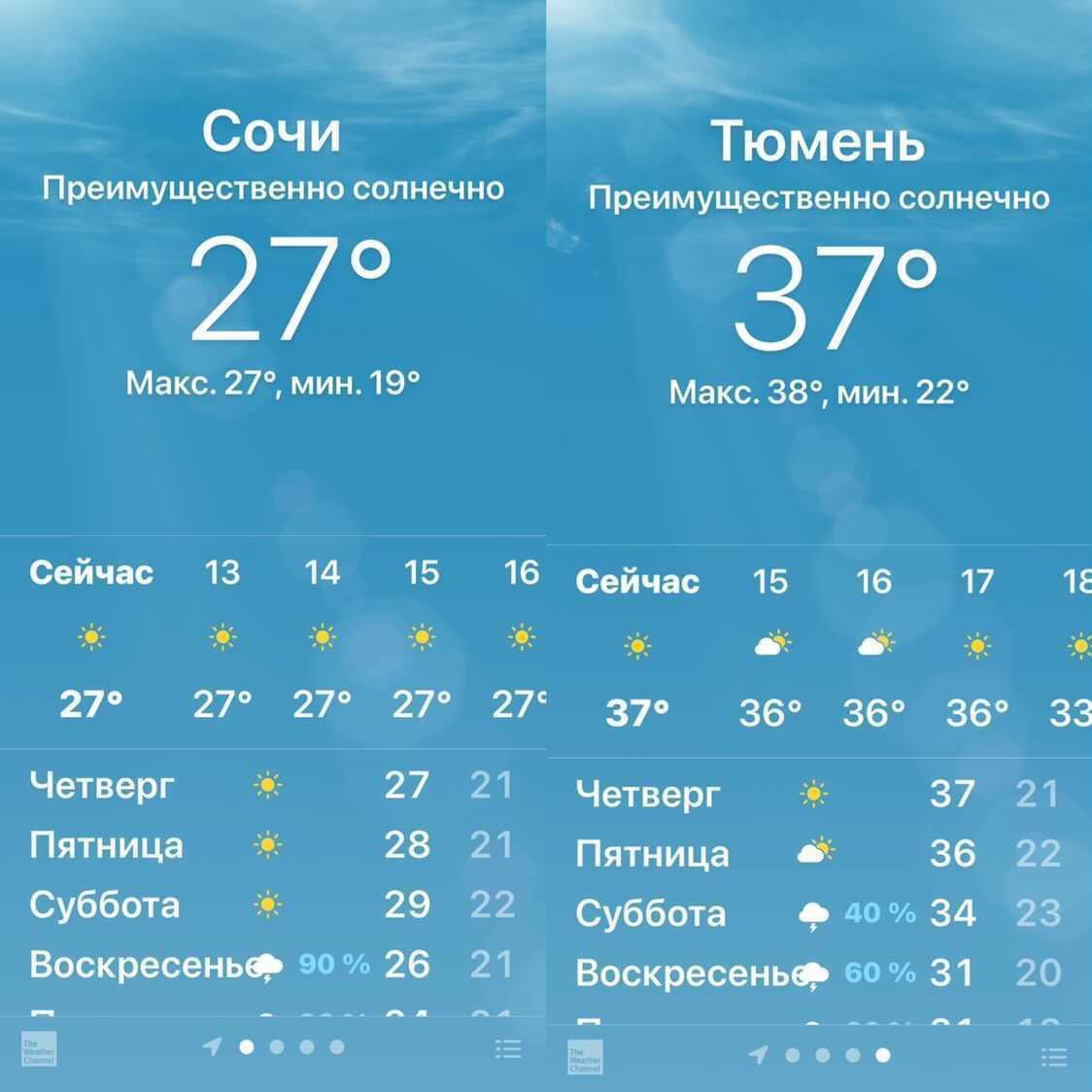 В Тюмени этим летом значительно теплее, чем в Сочи В Тюмени этим летом значительно теплее, чем в Сочи