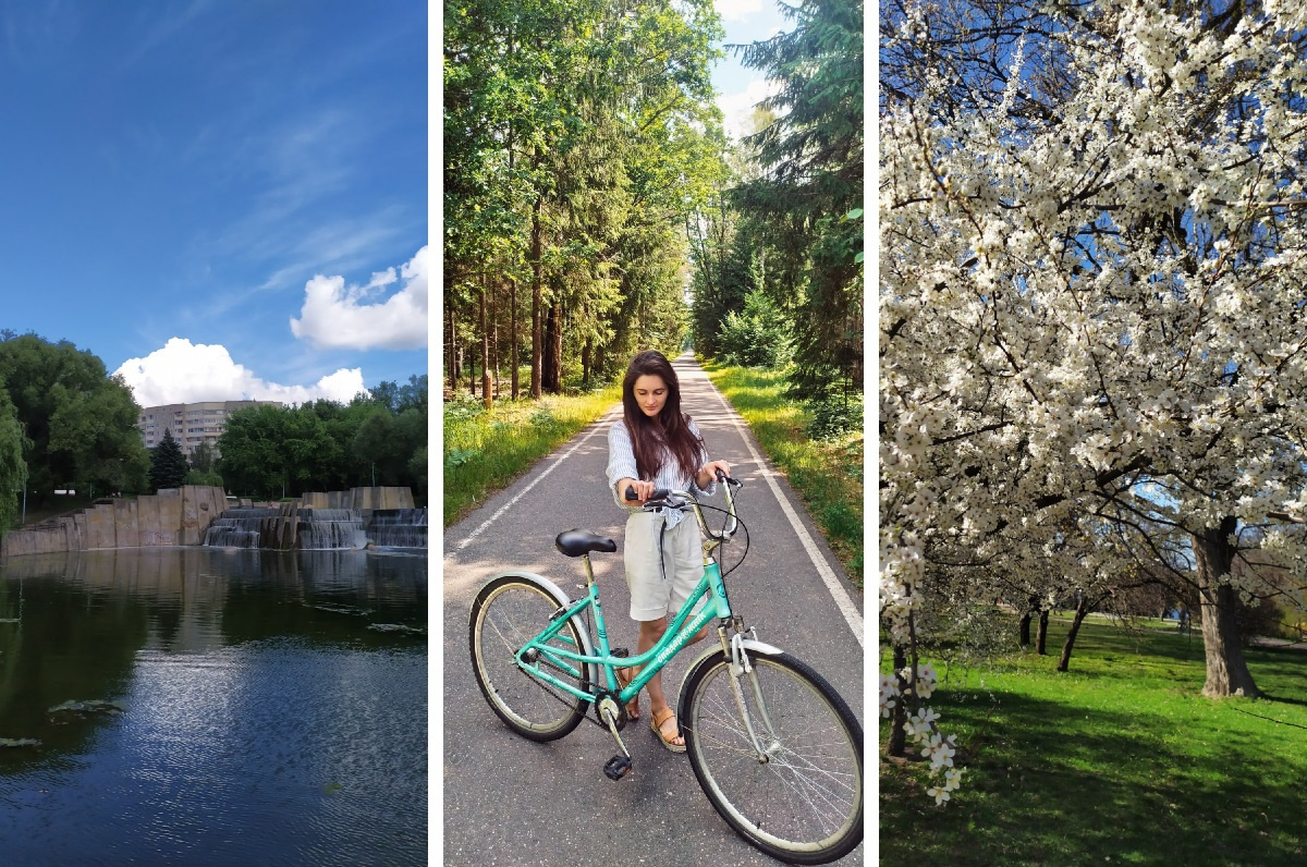 На фото — один из парков водно-зеленого диаметра Минска, Беловежская пуща, Лошицкий усадебно-парковый комплекс