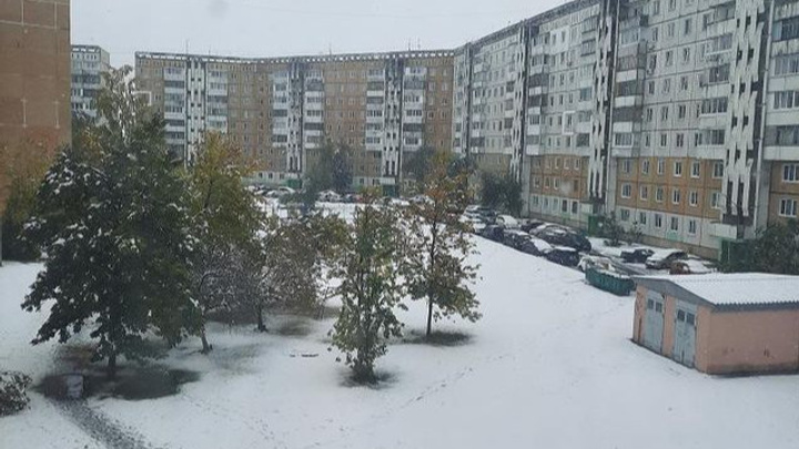 Синоптики рассказали, сколько снега выпало в Кузбассе в последнее воскресенье сентября