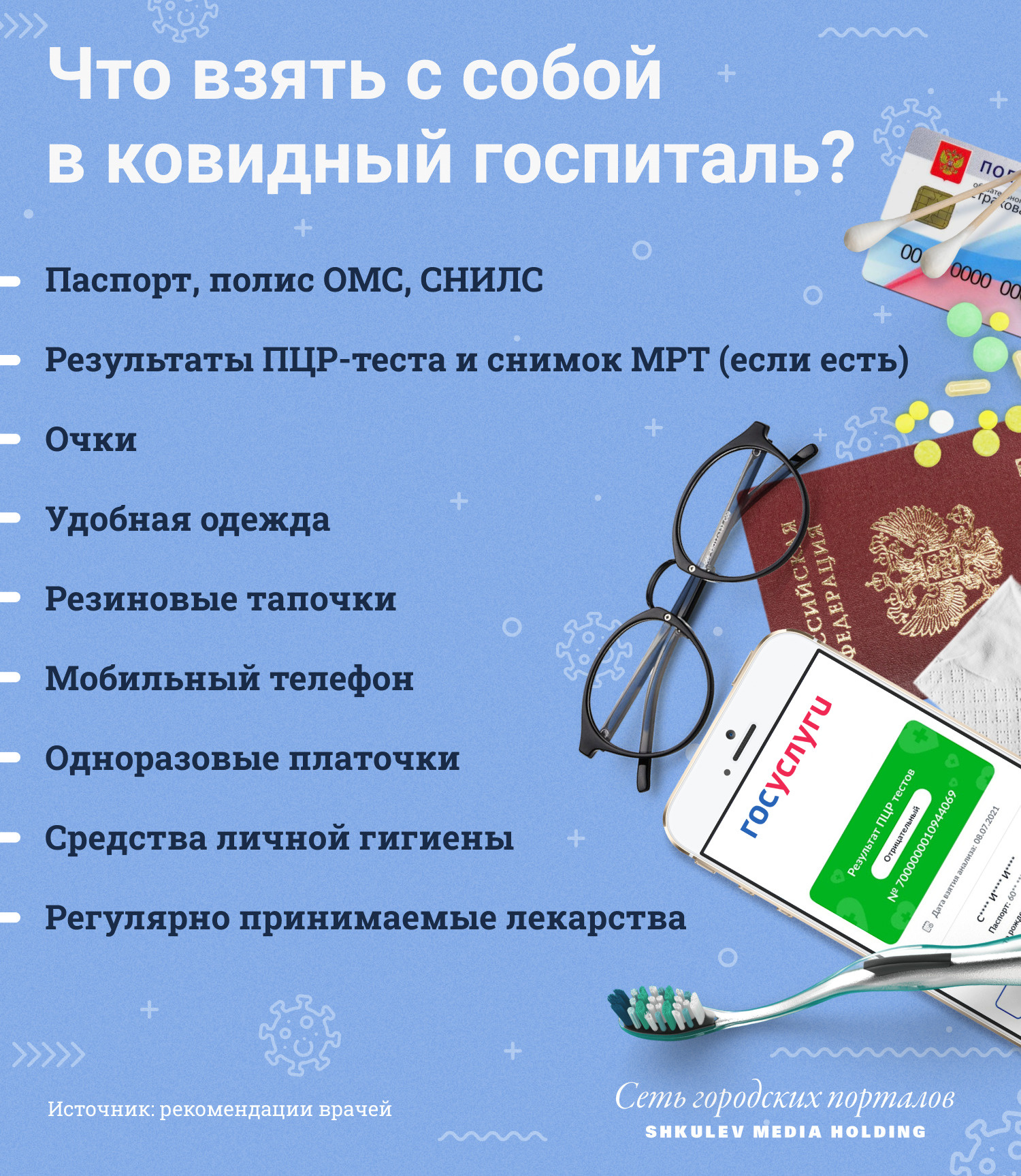 Что можно взять с собой в больницу, когда ложишься в ковидный госпиталь - 8  сентября 2021 - 74.ru