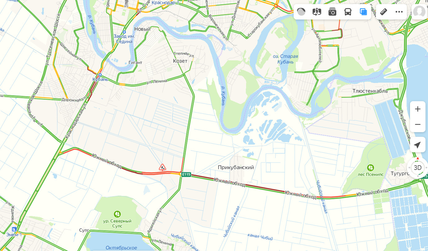 Карта дальний западный обход краснодара на карте