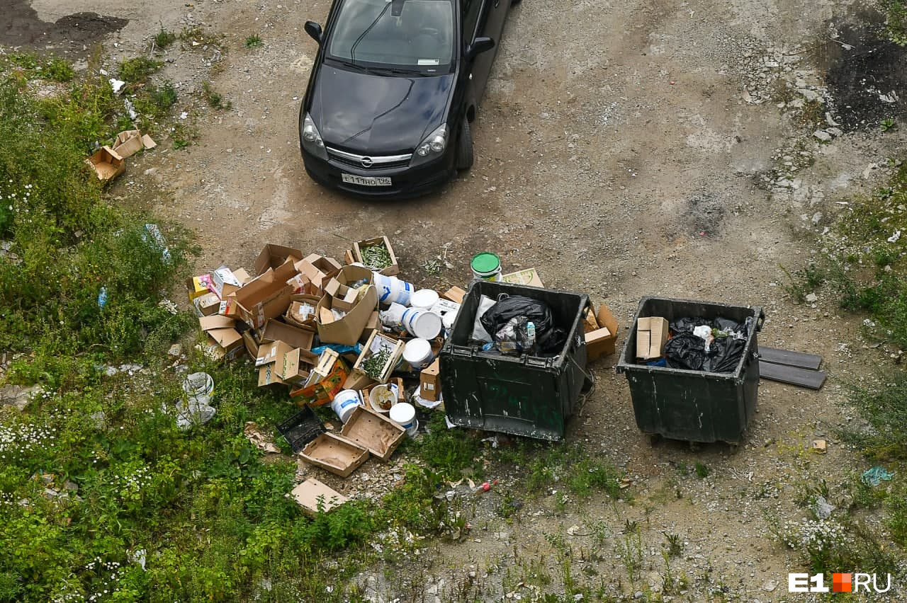 Изнанка улицы Вайнера усыпана мусором