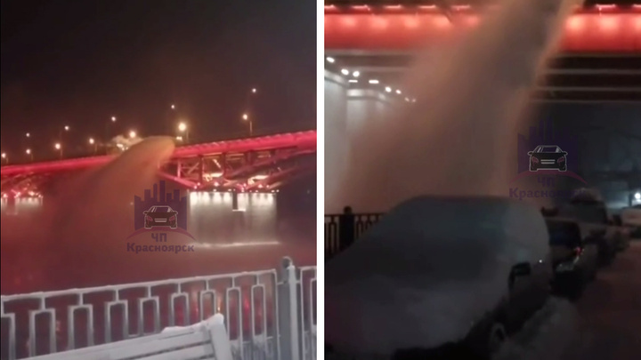 За сброс снега в Енисей и на машины с Николаевского моста пообещали оштрафовать подрядчиков