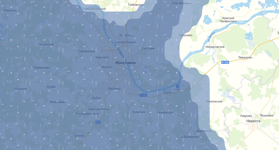 Дождь ярославская область. Карта осадков Ярославль. Тучи на карте Ярославля. Ярославль туча.