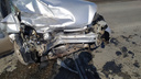 В Кургане в тройном ДТП на трассе пострадали четыре человека