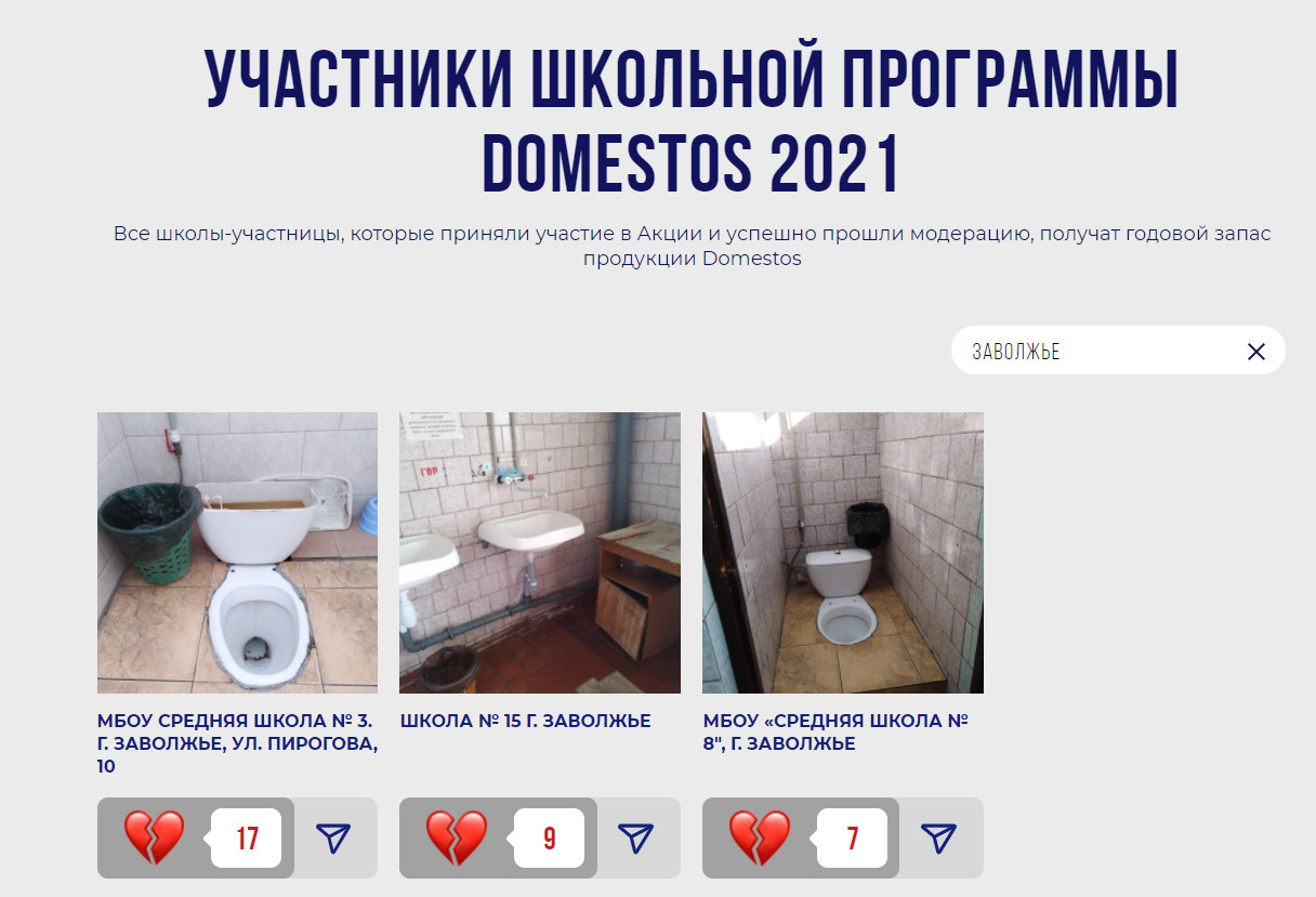 Худшими школьными туалетами в Поволжье были признаны три санузла в городе Заволжье
