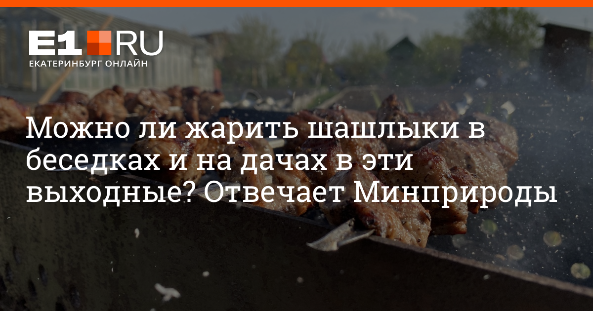 10 мест в Екатеринбурге, где можно пожарить шашлык и устроить пикник
