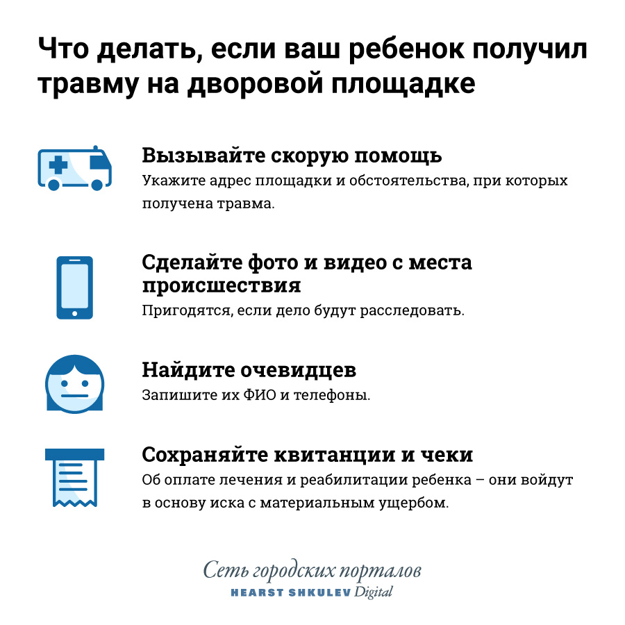 Если на детской площадке произошло ЧП, действуйте по этой инструкции Если на детской площадке произошло ЧП, действуйте по этой инструкции