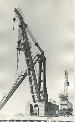 В 1967 году в порту установлен кран «Деррик» г/п 100 тонн. В настоящее время этот кран последний остался на Стрелке.<br>