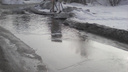 Талая вода со снегоотвала заливает дома в Первомайке