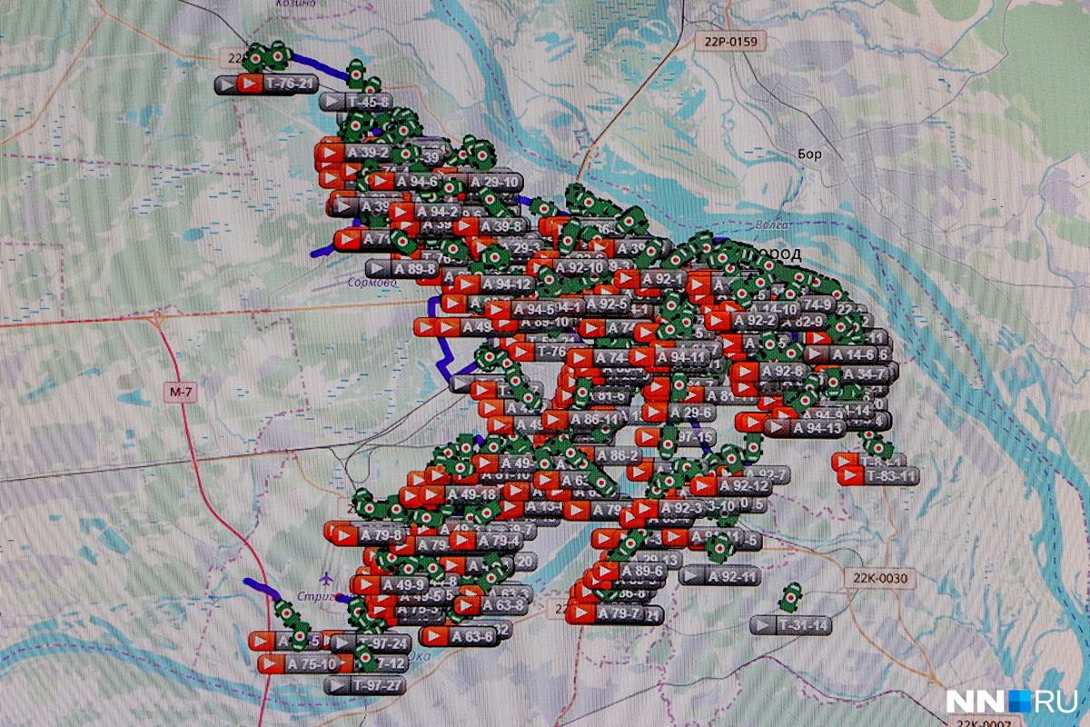 Вот такой кашей выглядит транспортная сеть Нижнего Новгорода на карте
