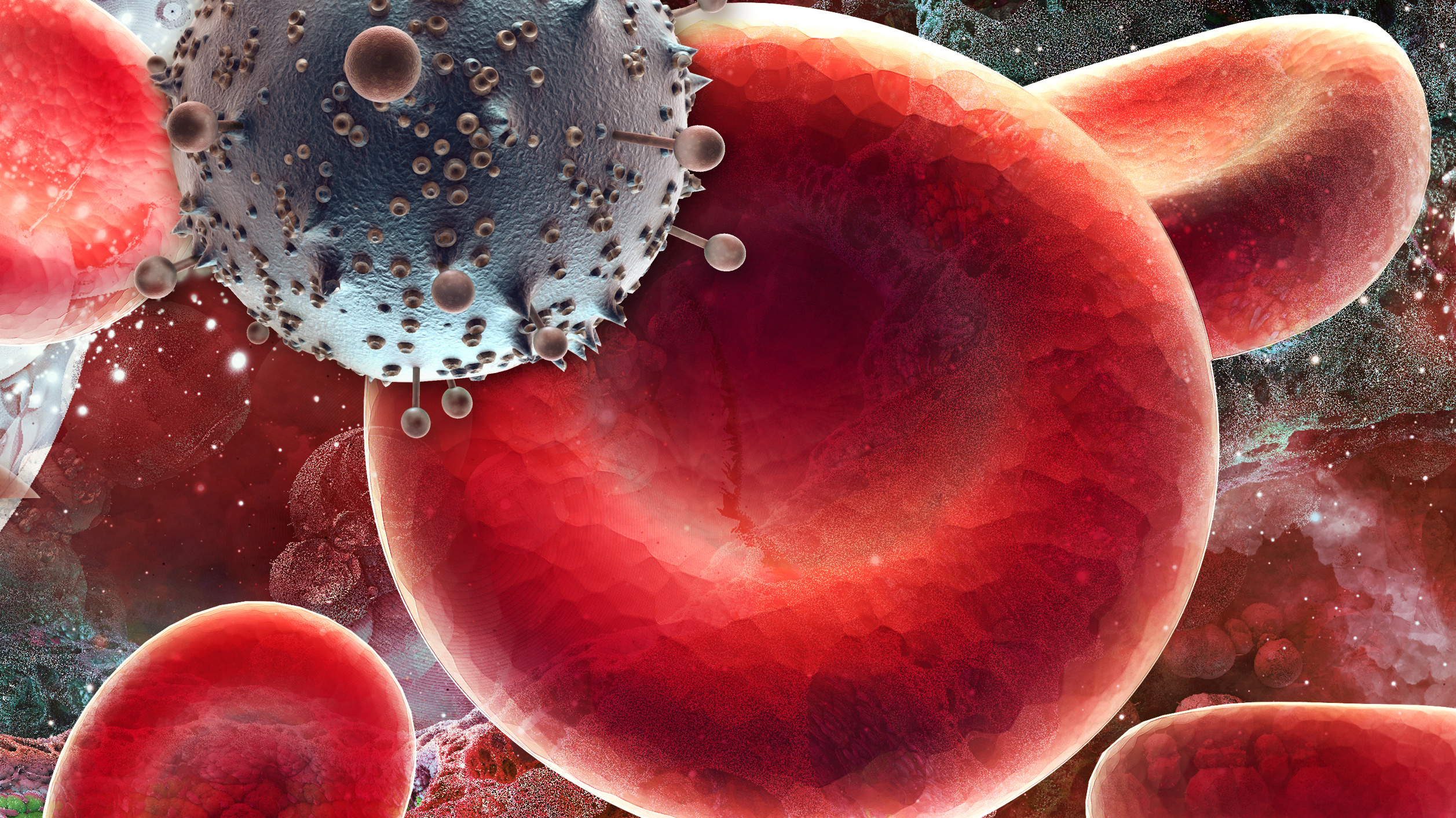 Клетка иммунодефицита. Клетка ВИЧ. Вирус внутри клетки. ВИЧ В крови под микроскопом.