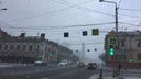 Снег и туман: в Красноярске испортилась погода
