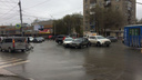 Тройное ДТП произошло на пересечении улиц Гоголя и Ипподромской в Новосибирске