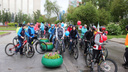 Сотни
велосипедистов заблокировали движение машин в центре Новосибирска