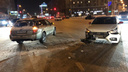 Несколько автомобилей столкнулись в центре Новосибирска