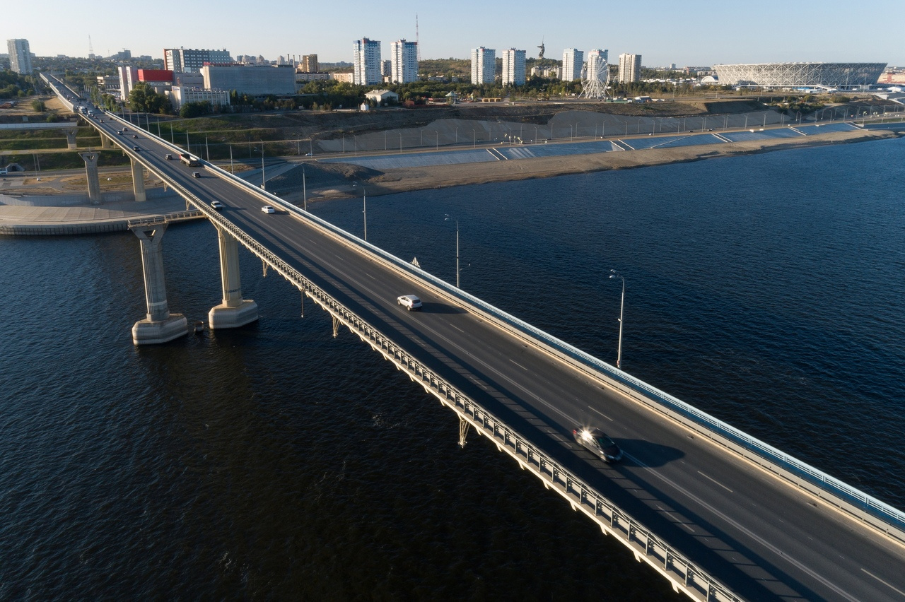 Мост через Волгу в Волгограде