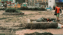 «Где дороги?»: прямо на Красном проспекте обнаружен заброшенный сквер с бомжами