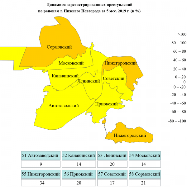 Карта нижнего новгорода границы