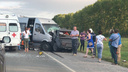 Под Новосибирском столкнулись «Жигули» и пассажирский автобус — водитель легковушки погиб на месте