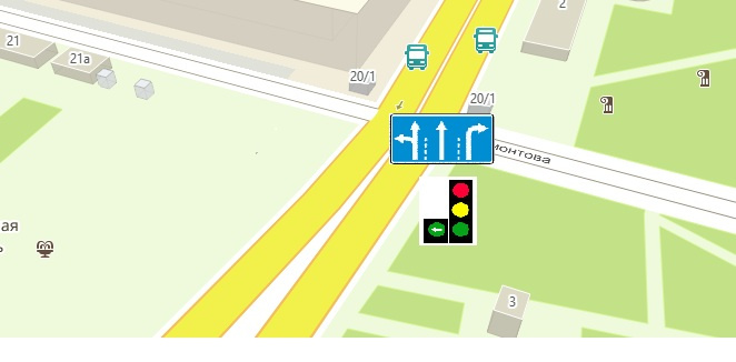 На перекрёстке Маркса и Лермонтова установят новый дорожный знак и дополнительную секцию светофора