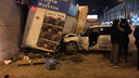 Иномарка протаранила газетный киоск в центре Новосибирска