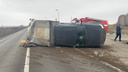 В Самарской области из-за пенсионера-нарушителя перевернулся грузовой «Патриот»