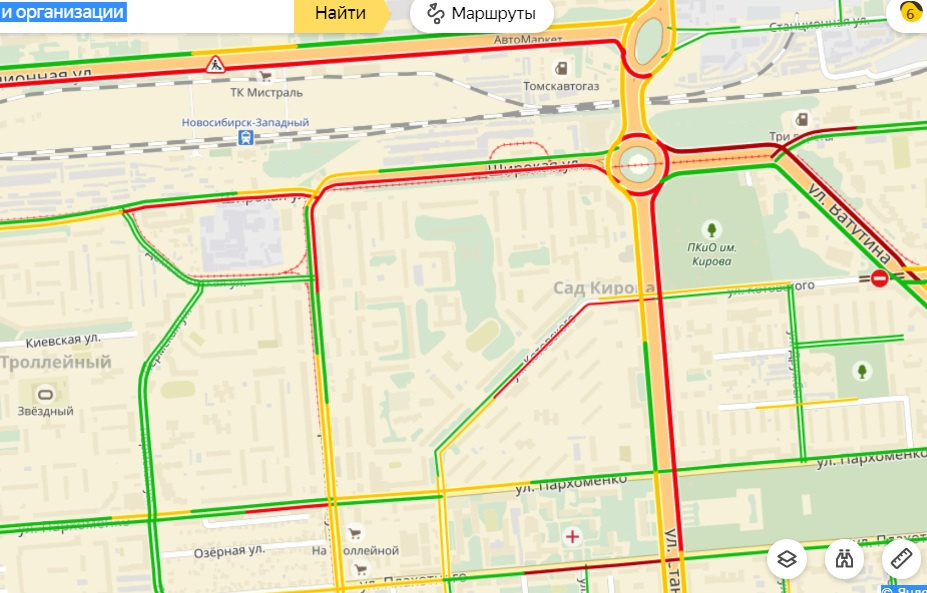 Сад кирова новосибирск карта